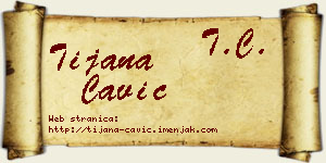 Tijana Čavić vizit kartica